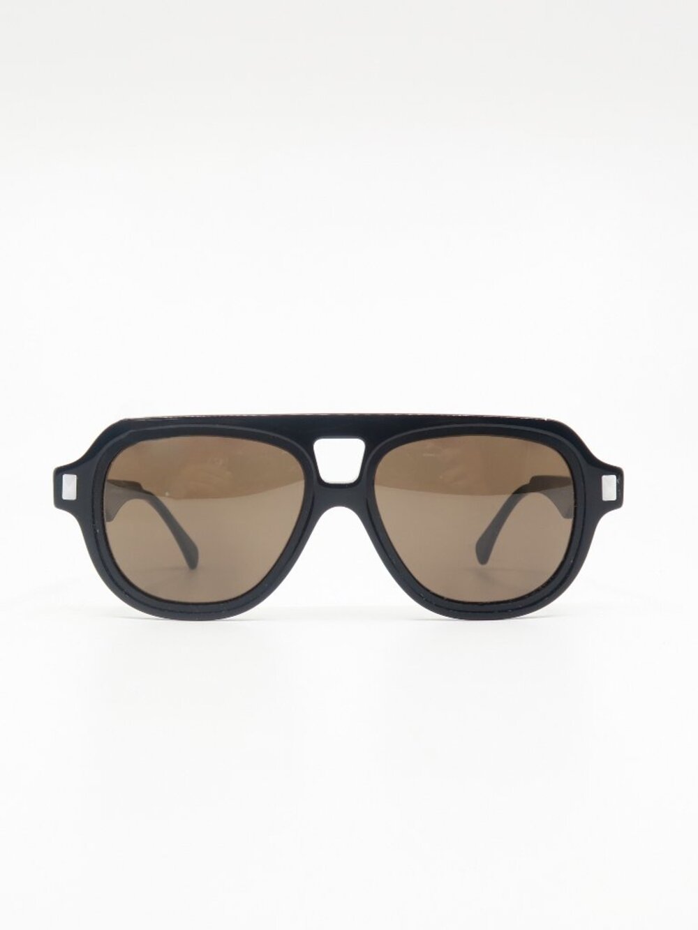 Light Tint Black & Brown Lenses, New Aviator, Fashion Unisex Sunglasses.